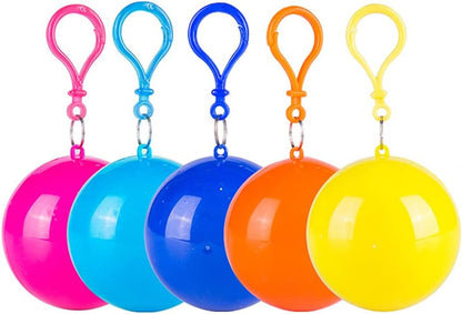 Portable Raincoat Ball Disposable Raincoats Waterproof Transparent Rain Cover Emergency Coat (random