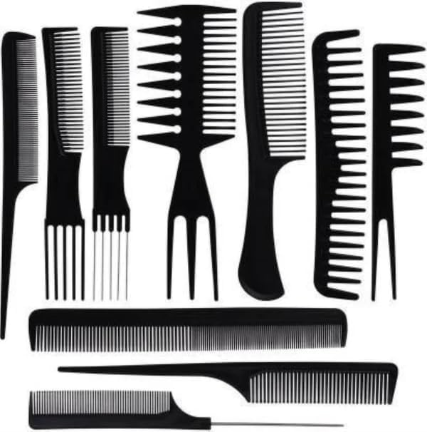 (10 Pcs) Multipurpose Salon Hair Styling Hairdressing hairdresser Barber Combs Professional Comb