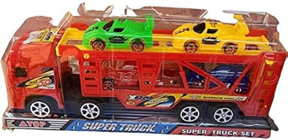 Double decker Trailer Truck | Car Carrier Truck with 4 Cars Included