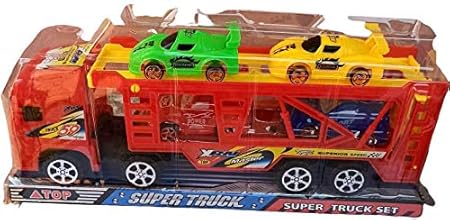 Double decker Trailer Truck | Car Carrier Truck with 4 Cars Included