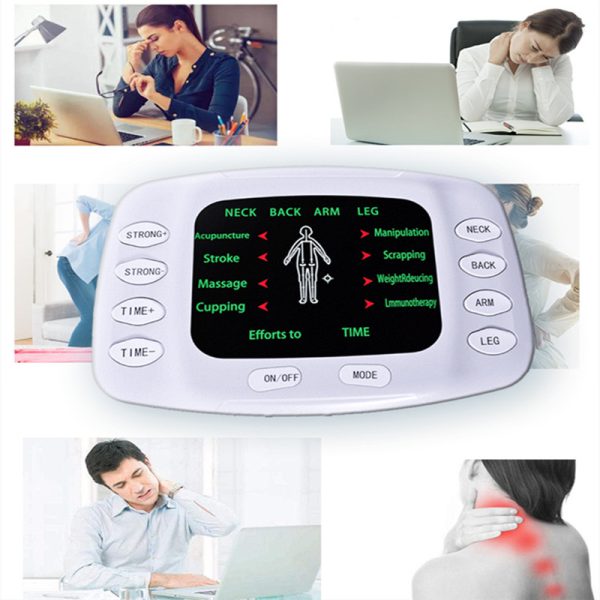 Electronic Pulse Massager Therapy Machine Full Body Pain Relief Device with