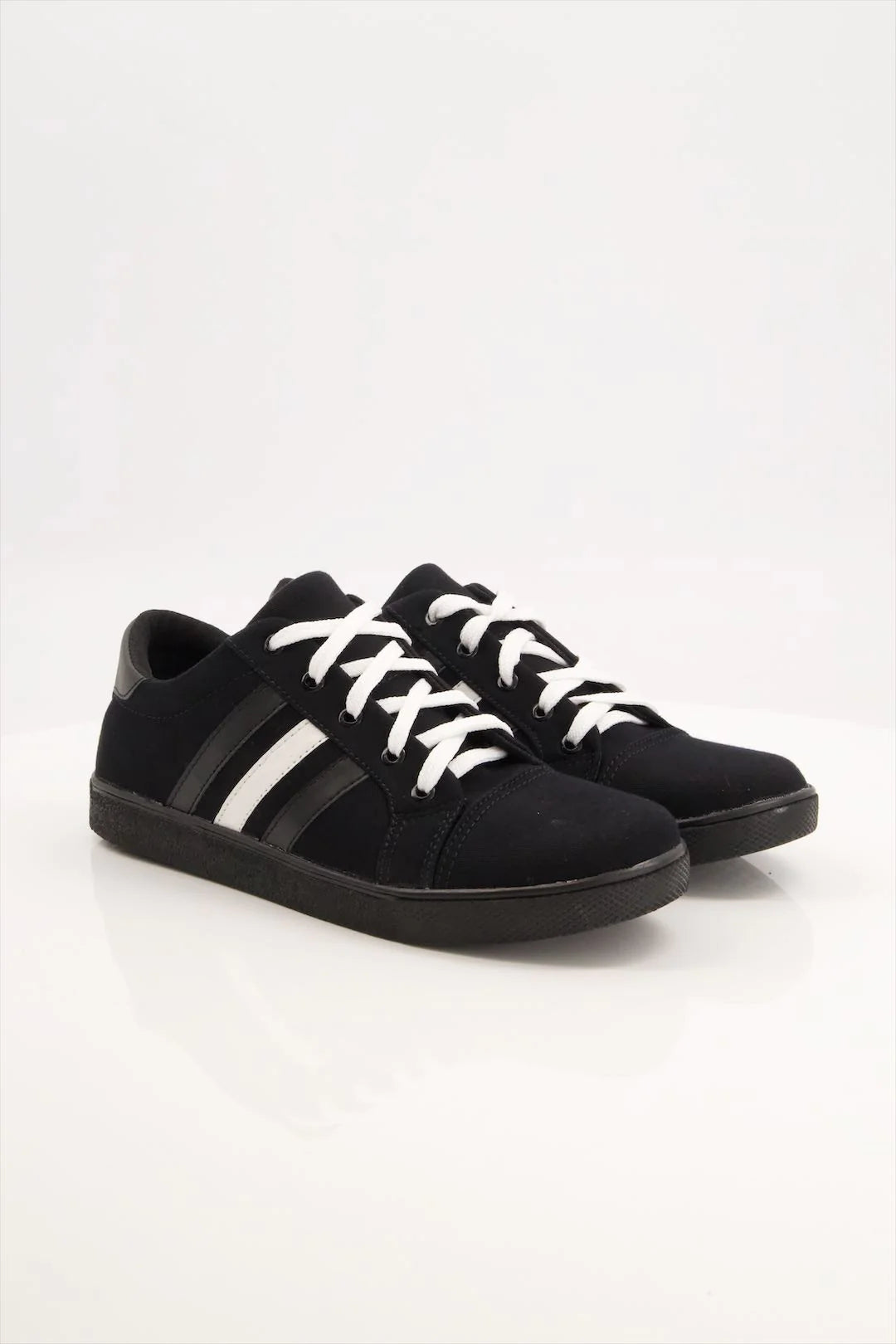 Black Camel Stripes Sneakers 555 ( (555) - Sneakers