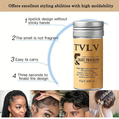 TVLV Hair Wax Stick Broken Hair Finishing Styling Stick for Broken Hair,