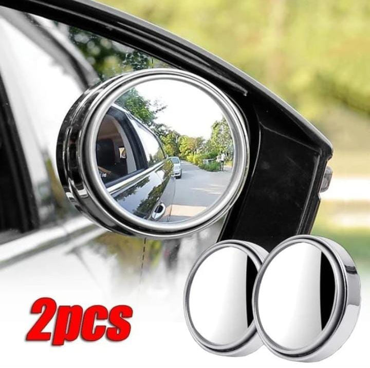 2pcs Round Blind Spot Mirrors Wide-Angle Lens for Enhanced Rear and