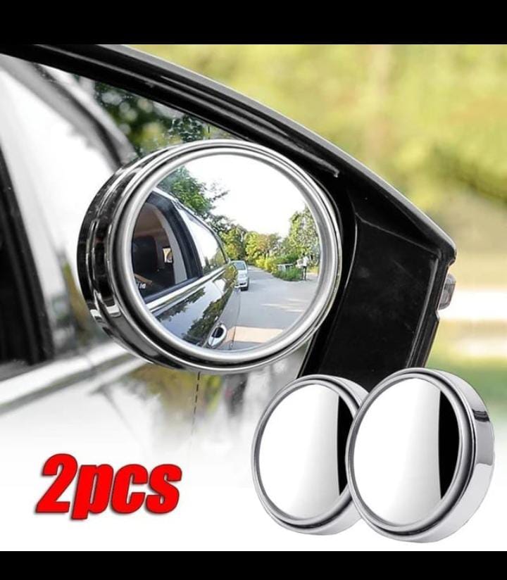 2pcs Round Blind Spot Mirrors Wide-Angle Lens for Enhanced Rear and