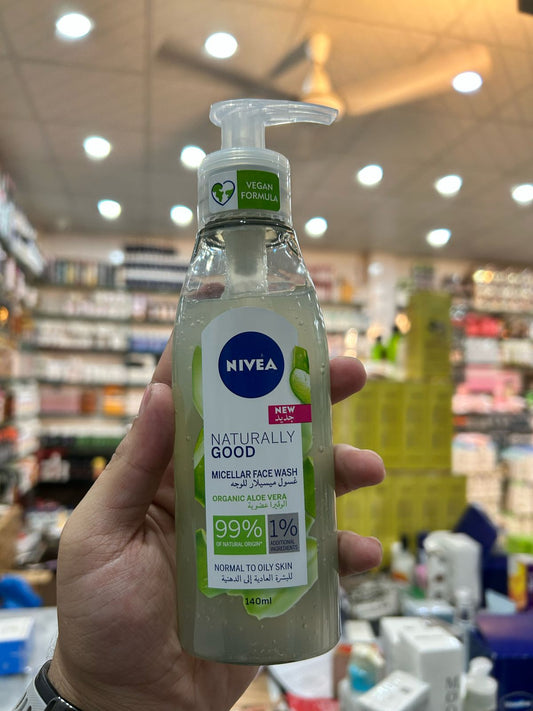 Nivea Naturally Good Micellar Face Wash 140ml Gentle &amp; Organic Cleanser