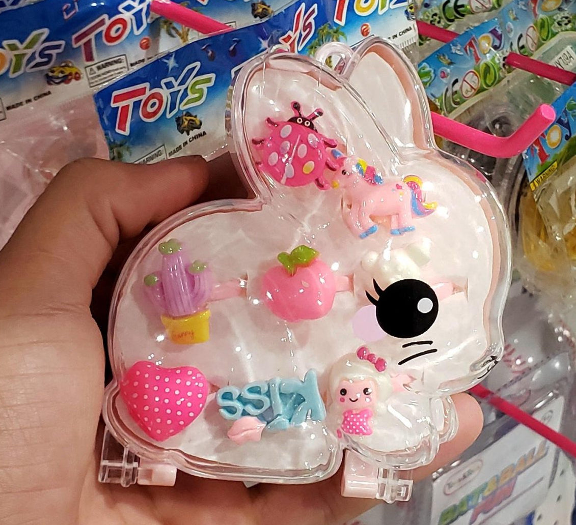 Cartoon Animals Children Resin Plastic Rings For Kids Girls Finger Ring Cute