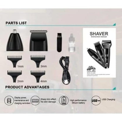 Daling 3 in 1 Multi-Function Purpose Intelligent Anti-Hairpin System Portable(DL-9238)