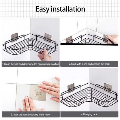 Shower, Bathtub, and Toilet Durable &amp; Rustproof Corner Storage Organizer