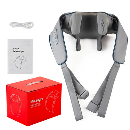 Electric Neck and Shoulder Massager Wireless Kneading Neck and Back Massage Pillow