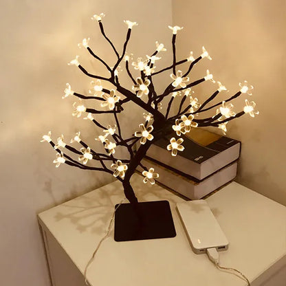 LED Cherry Blossom Bloom light Trees table Lamp