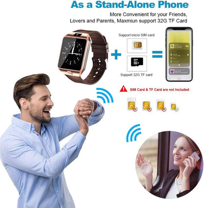 DZ09 Bluetooth Smartwatch,Touchscreen Wrist Smart Phone Watch Sports Fitness Tracker with SIM