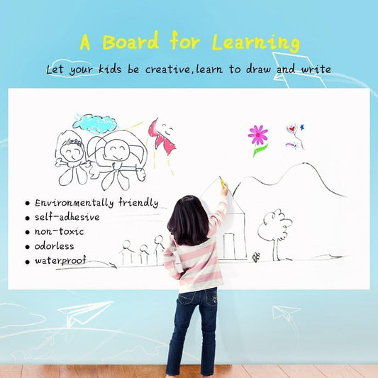 Self-Adhesive Whiteboard Wall Decal Sticker | Strong &amp; Durable Dry Erase Wall