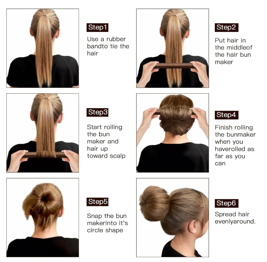 Hair Bun Maker French Twist Hair Fold Wrap Snap for Hair Easy
