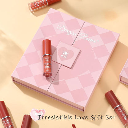 DRAGON RANEE 12-Color Matte Lip Gloss Set Long-Lasting Waterproof Lip Gloss