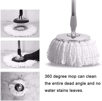 (PACK OF 3)Spin Mop Refill - Extra Head, Additional Microfiber Mop Round