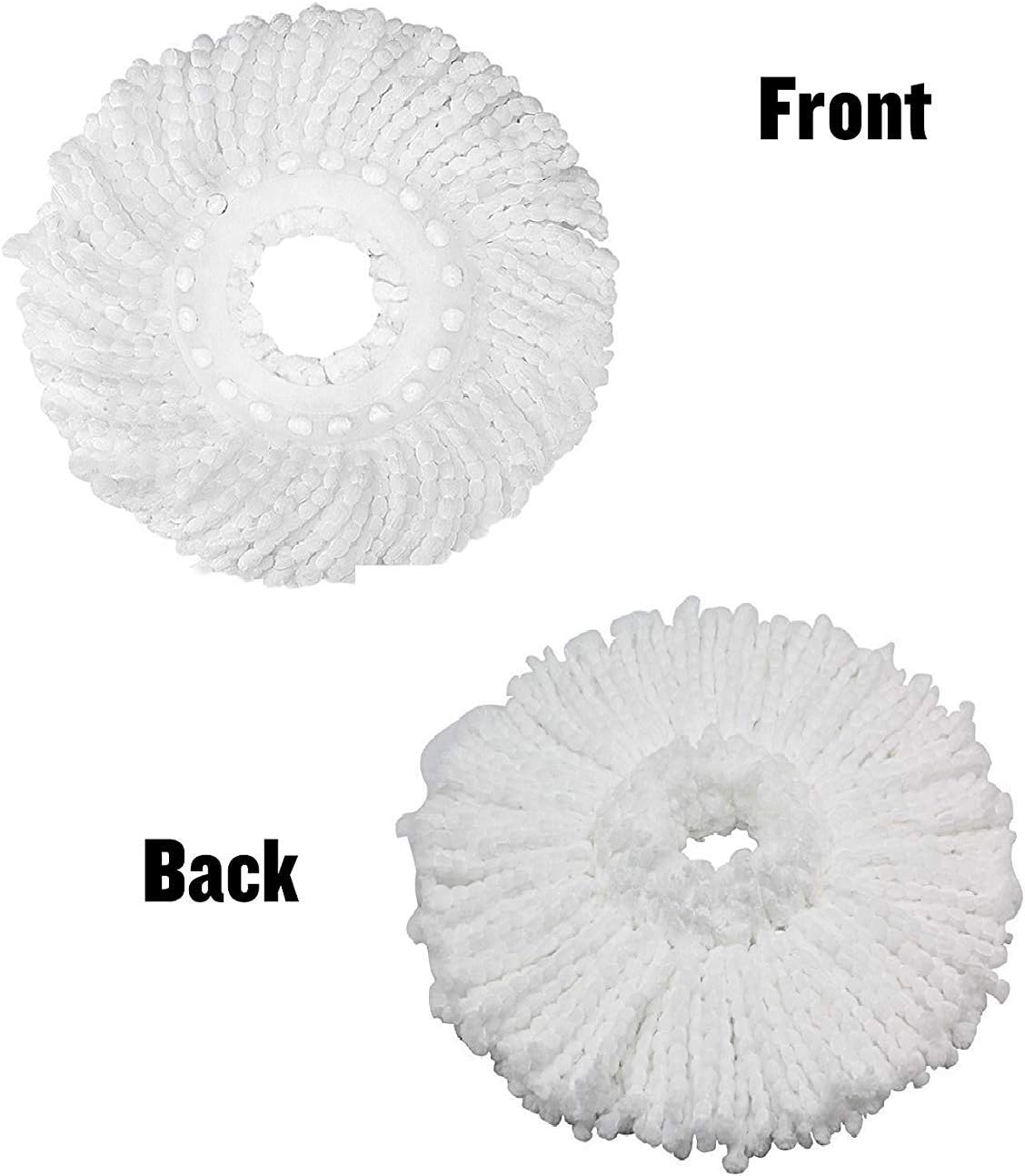 (PACK OF 3)Spin Mop Refill - Extra Head, Additional Microfiber Mop Round