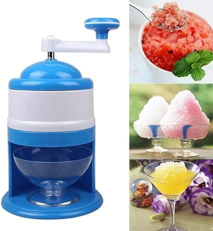 Manual Ice Crusher Hand Operated Ice Shaver Machine Candy Snow Cone Slush