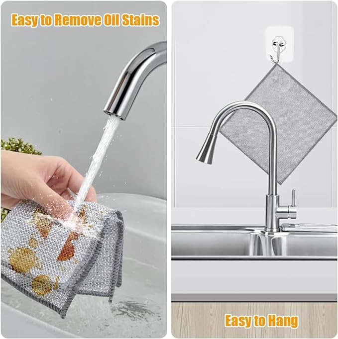 Dish washing Cleaning cloth | Wire Dish washing Rugs for Wet and