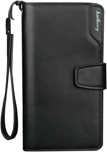 Baellerry Men's Leather 2nd Bag, Large Capacity, Coin Purse, Zip Around Wallet,