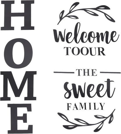 3d Wall art Welcome to Our Home the Sweet Family Wall Decoration