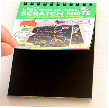 Small Scratch Note Pad | Rainbow Drawing Draft Books for Childrens (random