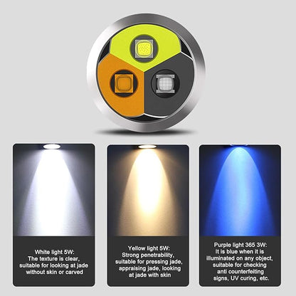 Portable Small Jade Jewelry Gemstone Currency Notes Identification Led Flashlight | Gemstone