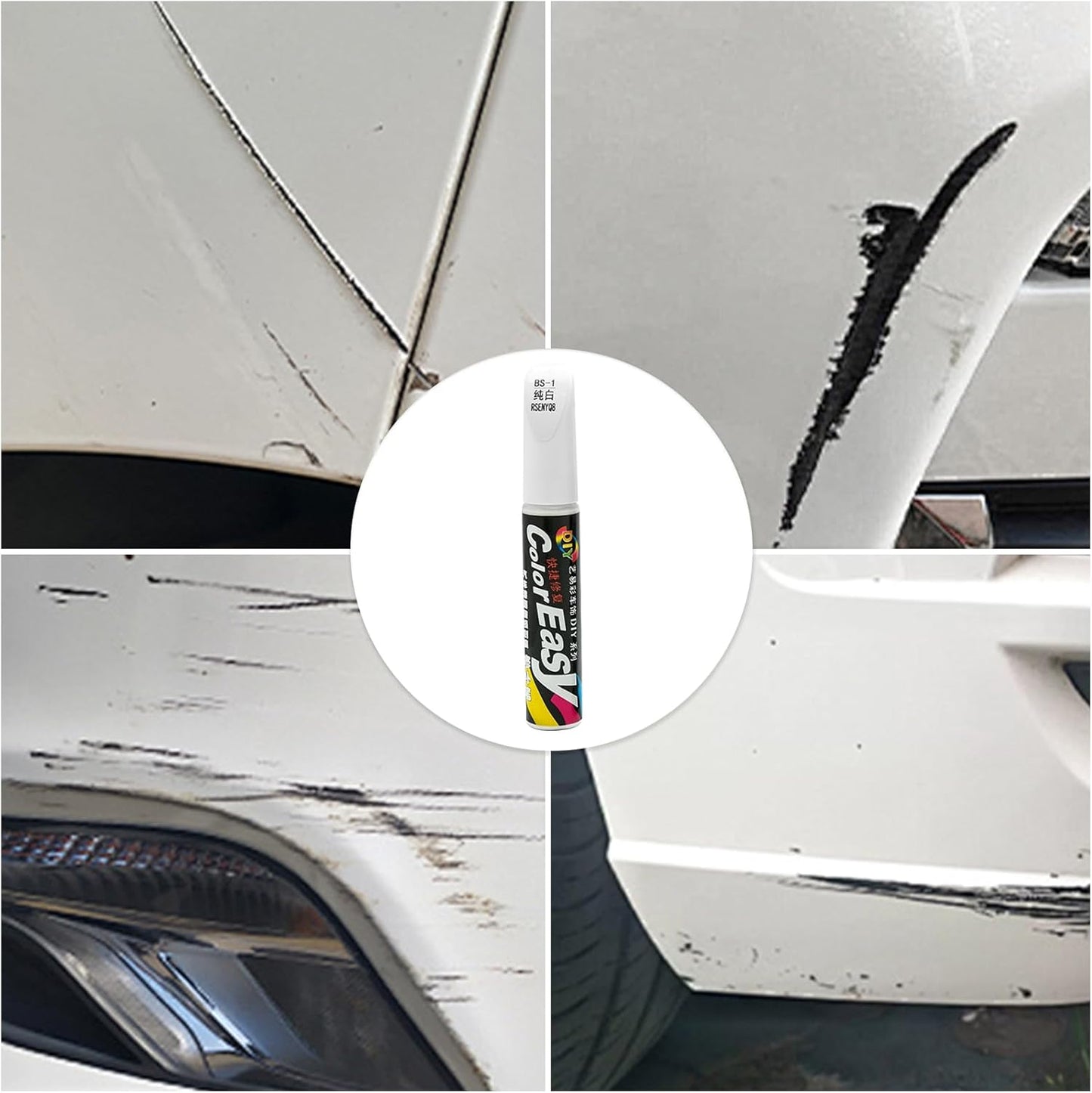 Car Scratch and chipping paint, pencil paint with brush (Only WHITE COLOUR)