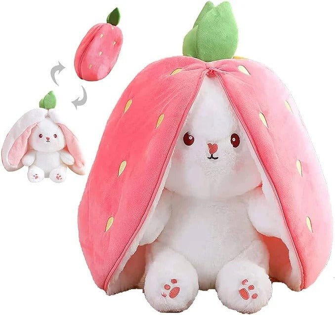 Rabbit New Creative Strawberry Rabbit Plush Soft Doll Hug Pillow | Best
