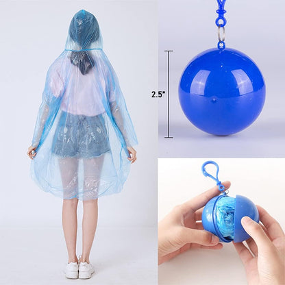 Portable Raincoat Ball Disposable Raincoats Waterproof Transparent Rain Cover Emergency Coat (random
