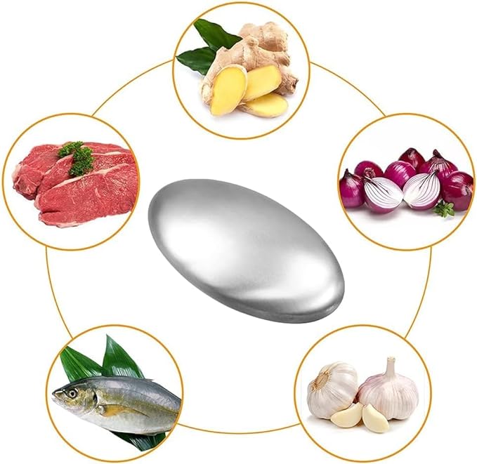 Odor removing steel soap bar with stand and box | soap for