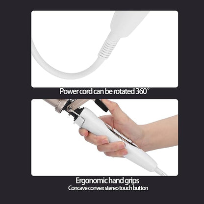 Hair Crimper, 5 Barrel Easy Curling Iron Wand 14 Levels Temperature Adjustable