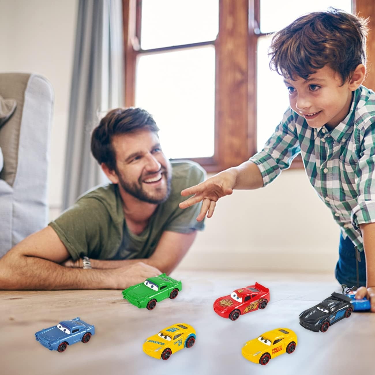 6-Piece Mini Metal Alloy Car Dinky Set Durable Die-Cast Toy Vehicles