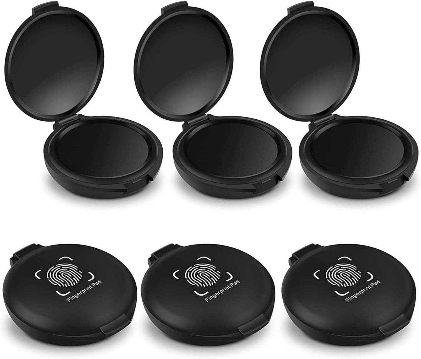 Black Stamp Pad Waterproof Mini Fingerprint Ink Pad Portable Black Thumbprint Ink