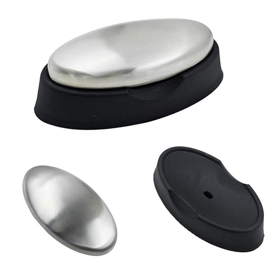 Odor removing steel soap bar with stand and box | soap for