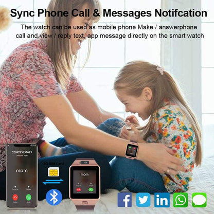 DZ09 Bluetooth Smartwatch,Touchscreen Wrist Smart Phone Watch Sports Fitness Tracker with SIM