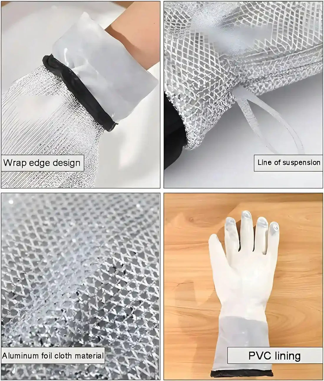 Multipurpose Wire Dishwashing Gloves | Dishwashing Rags for Wet and Dry, Steel