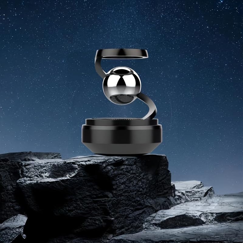 Star Solar Powered Levitating Ball Air Freshener for Car Dashboard, Aesthetic Car