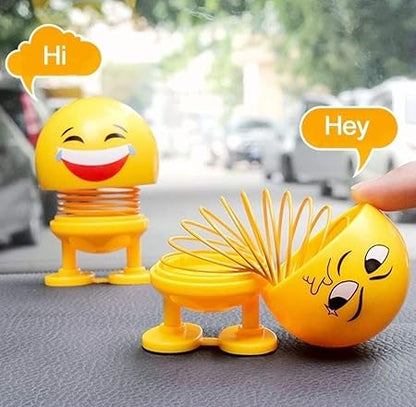 6 Pcs Cute Emoji Bobble Head Dolls Dancing Toys for home and