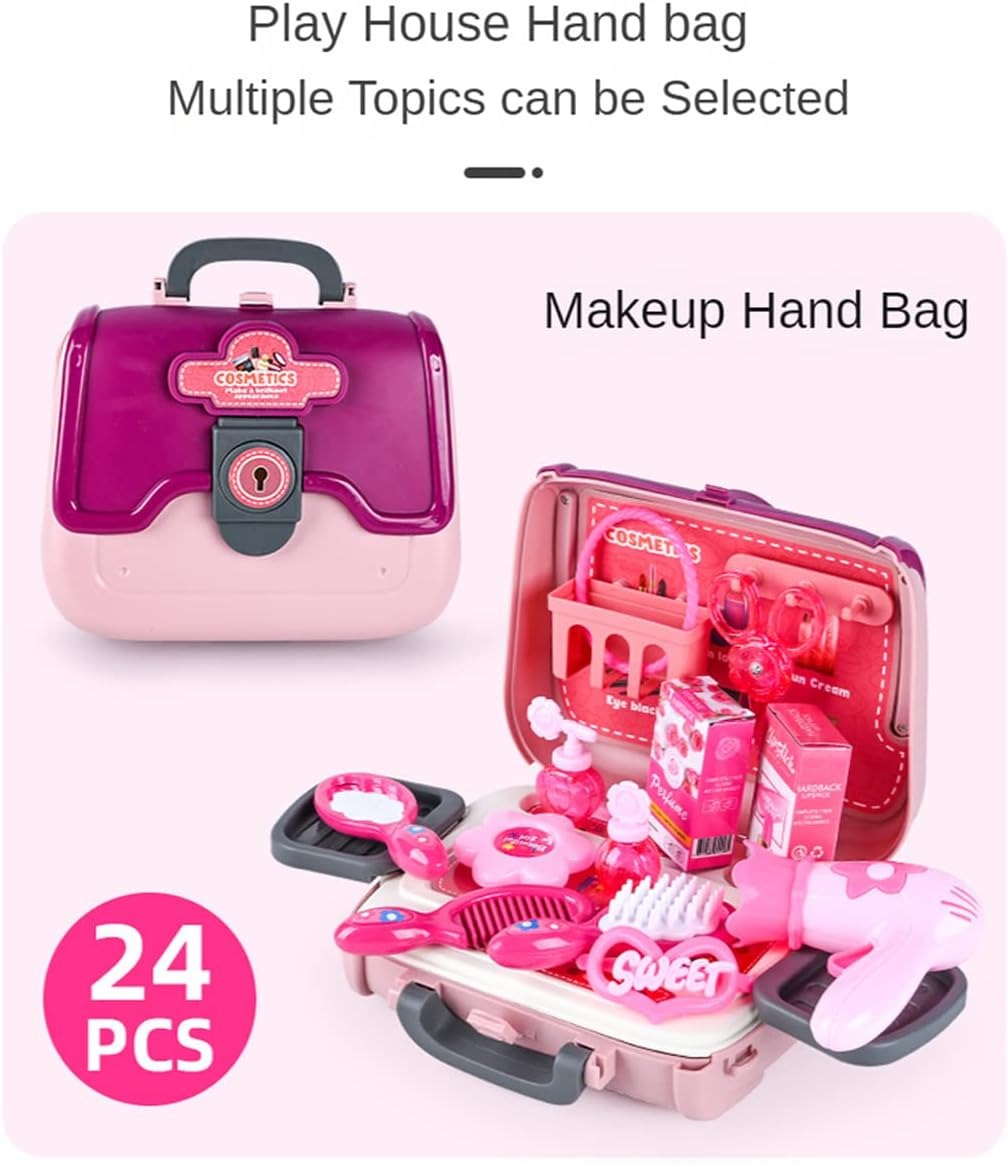 24 PCS Girls Fashion Beauty Salon Toys, Early Education Toys, Kids Makeup