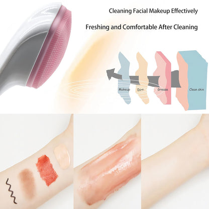 1 pcs Silicone Face Scrubber Exfoliating Brush, Manual Handheld Massager, Facial Cleansing