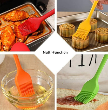 01 Piece Food Grade Kitchen Household Oil Heat Resistant Silicone Brush, Brush