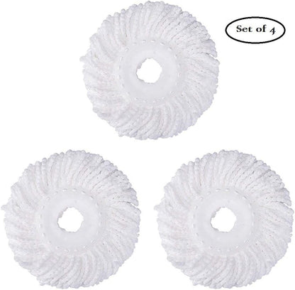 (PACK OF 3)Spin Mop Refill - Extra Head, Additional Microfiber Mop Round