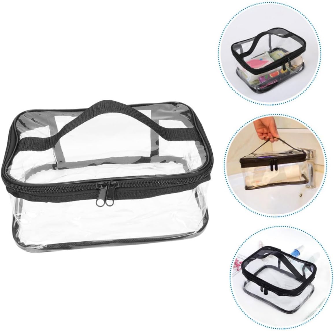 Clear Travel Makeup Bag Waterproof, Portable, and Stylish Organizer for Cosmetics