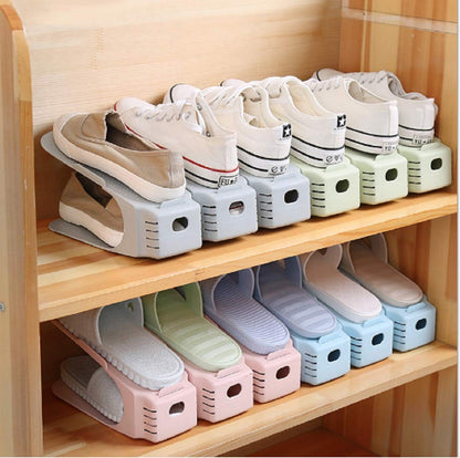 Double Layer Adjustable Shoe Bracket Storage Shoe Rack | 2 In 1