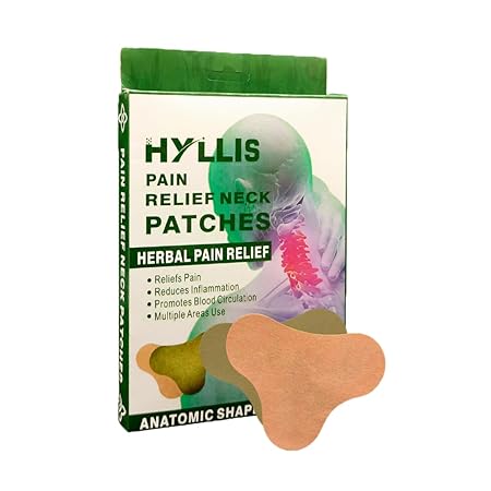HYLLIS Pain Relief Patches - 10 Neck Pain Patches / Safe &amp;