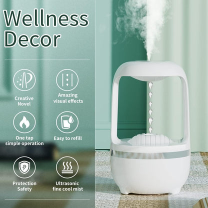 Cool Mist Humidifiers for Bedroom with Cute Water Drops &amp; Light Effects,