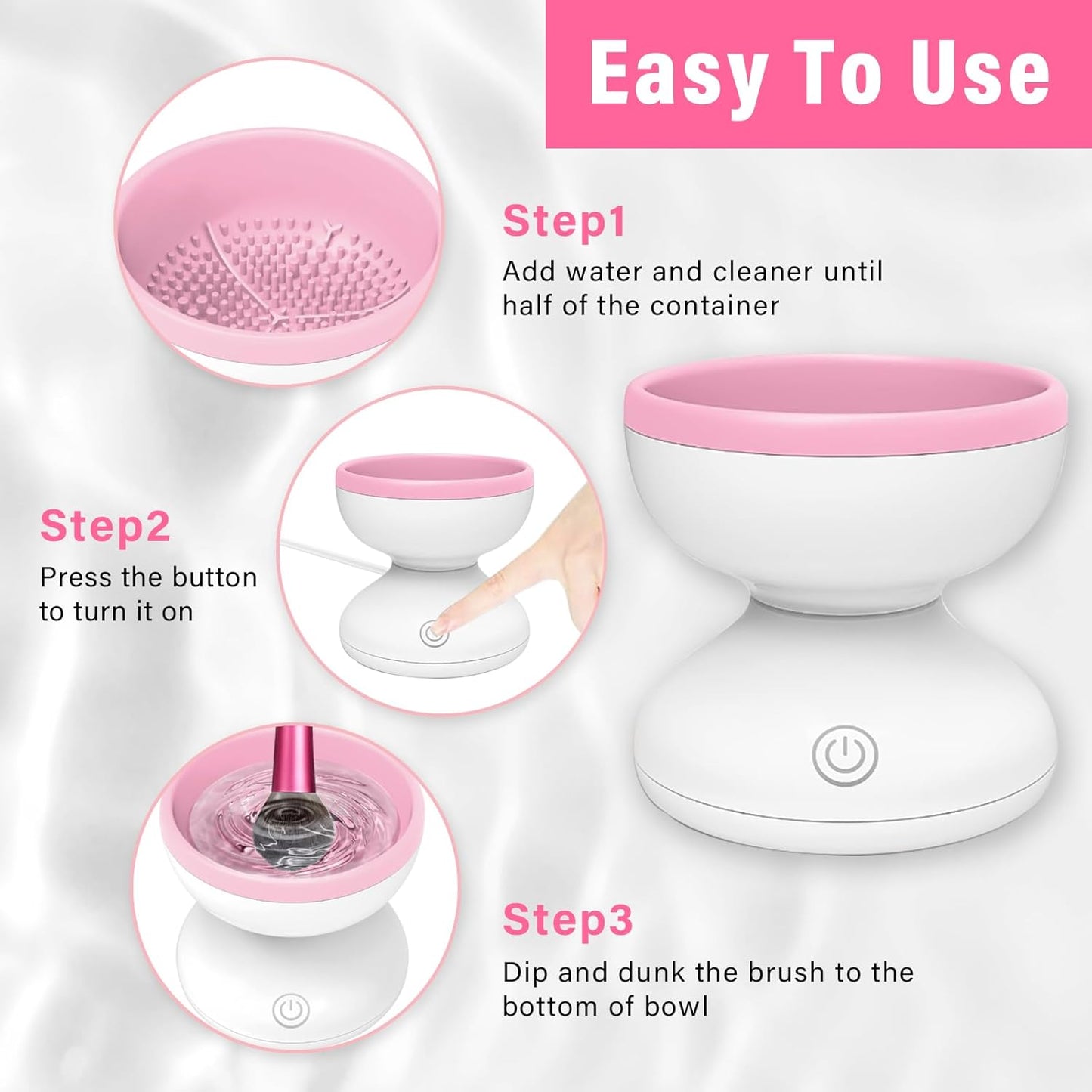Makeup Brush Cleaner Machine, Electric Makeup Brush Cleaner(random color)