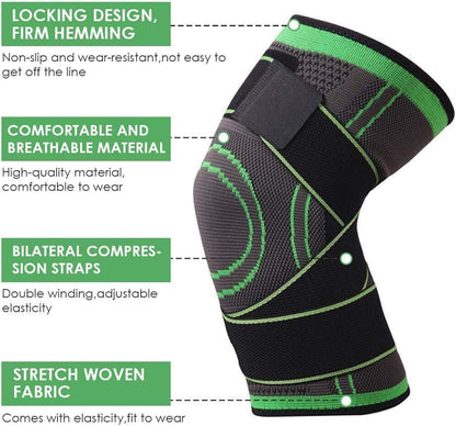 Knee Support Band for Pressure Weaving with 3D Weave Protection Against Injury