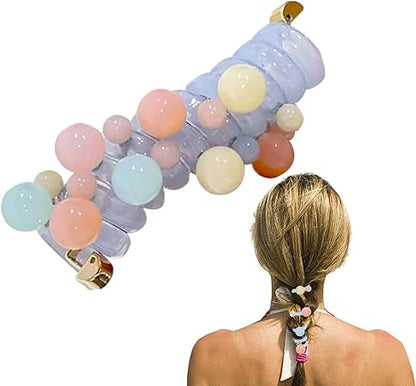 (pack of 2 )Girls hair plastic Telephone Wire Spiral (random color)